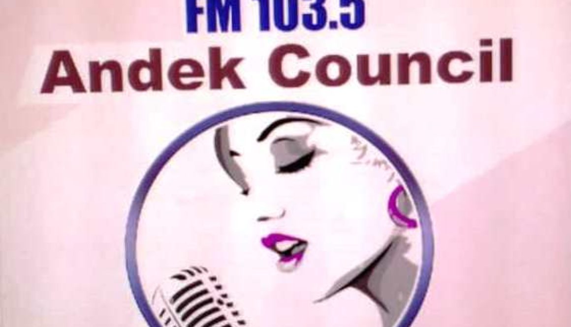 sign board of Radio Dudum, Andek Council